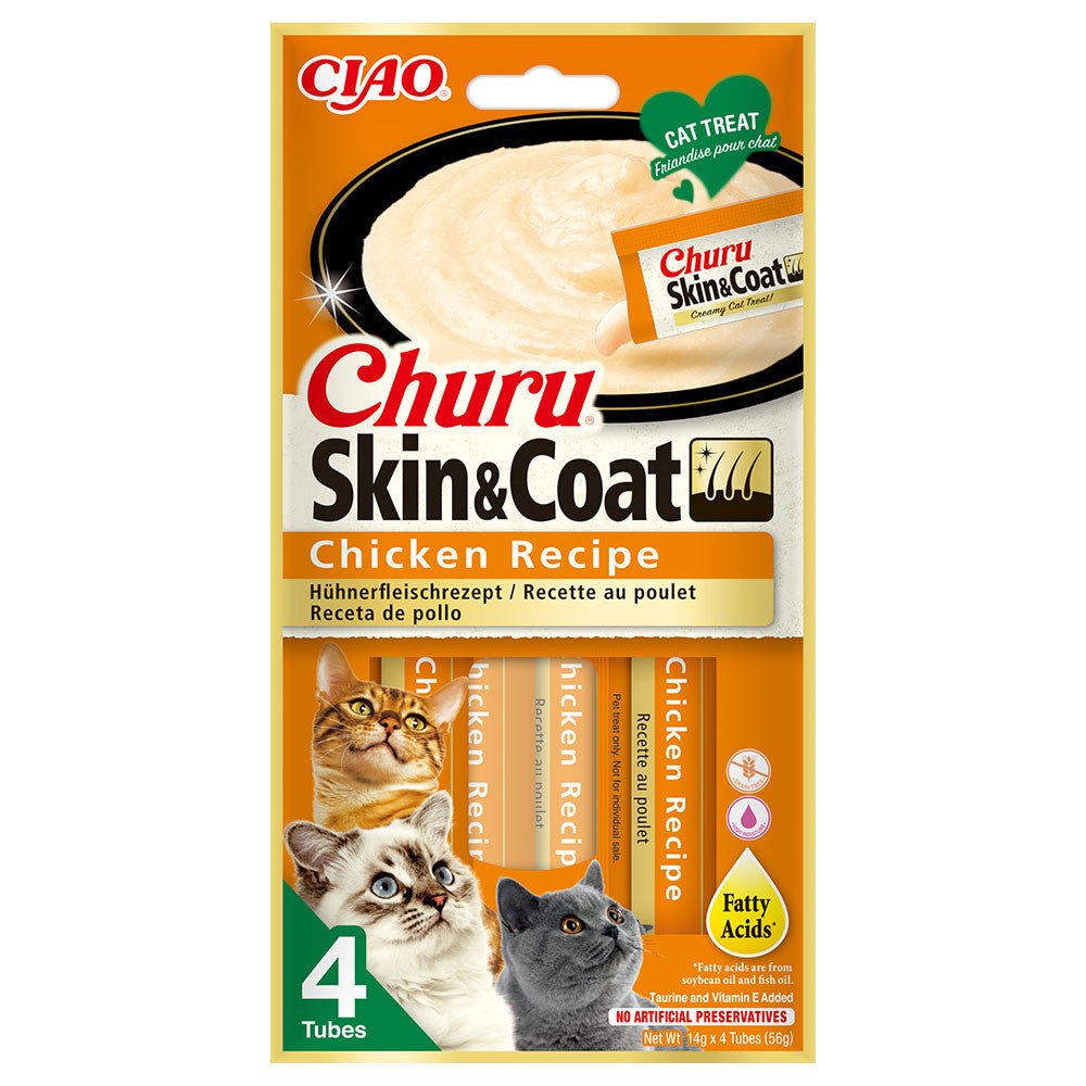 Snack líquido de frango para gatos - Churu Skin & Coat