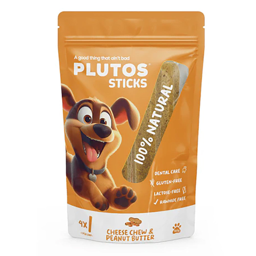 Pluto 160g Cheese and Peanut Butter Dog Sticks