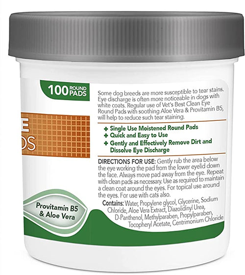 Vet's Best Eye Cleansing Wipes | 100 units