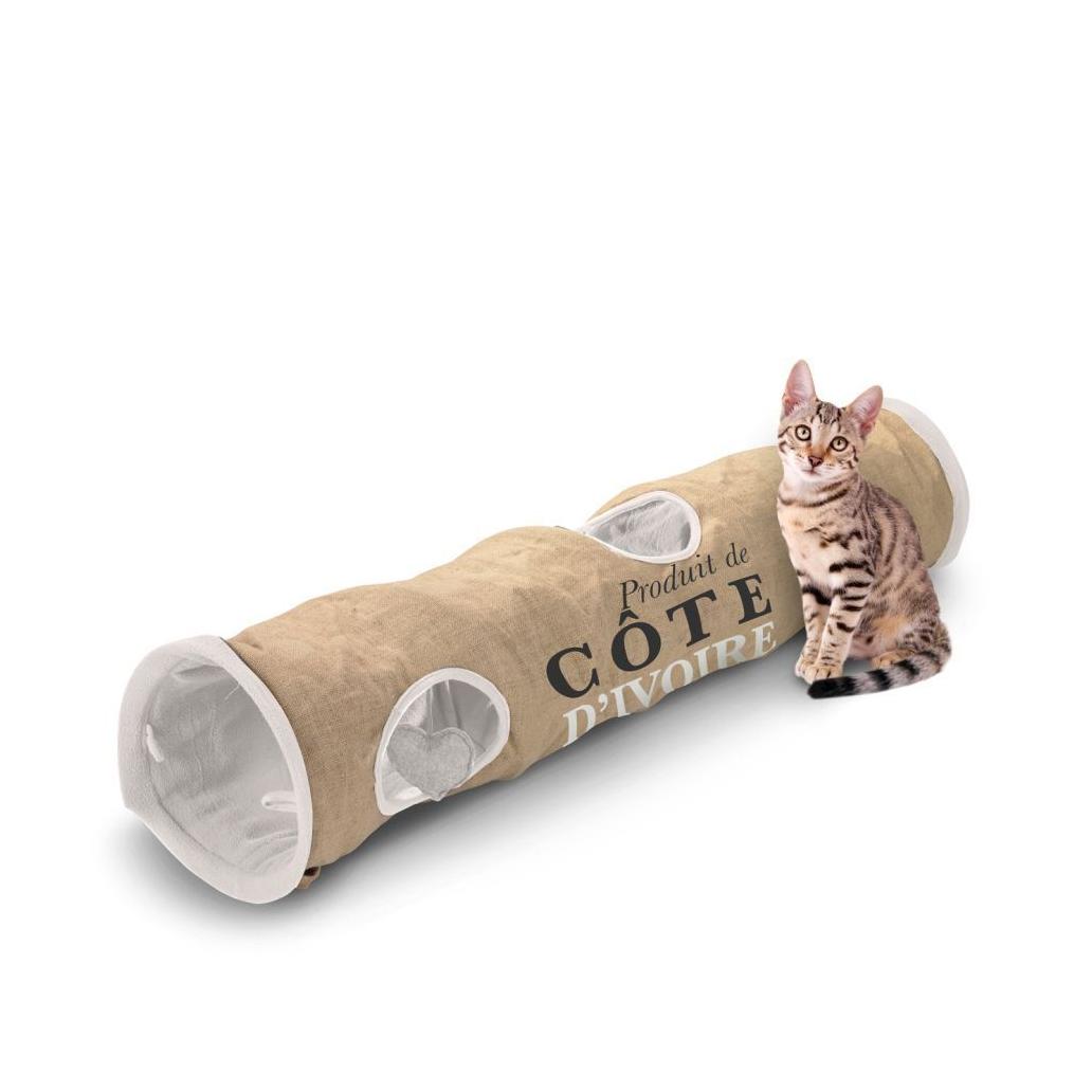 Túnel para gatos Côte d'ivore Jute - 120 x 25 x 25 cm