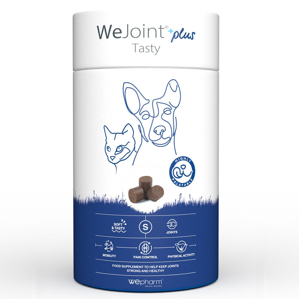 WeJoint Plus Tasty - Alimento complementar para cães pequenos e gatos para a saúde articular