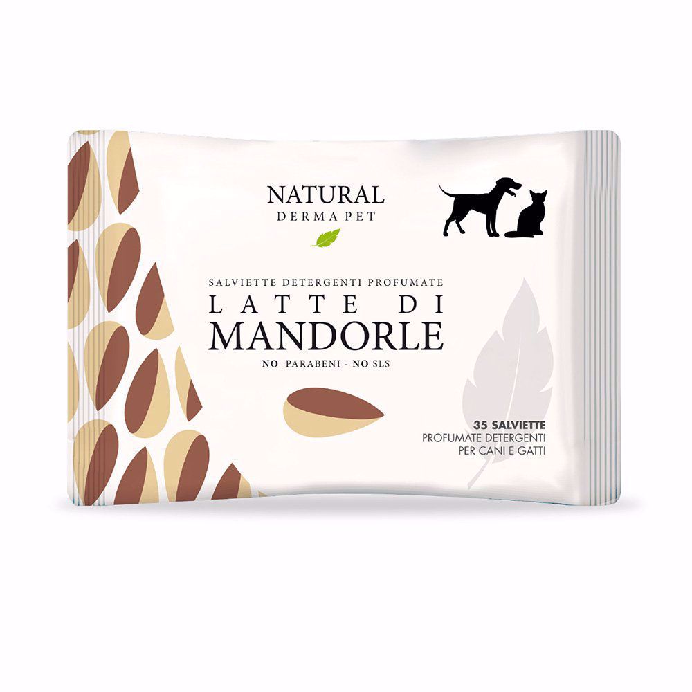 NATURAL DEMA PET WIPES ALMOND MILK