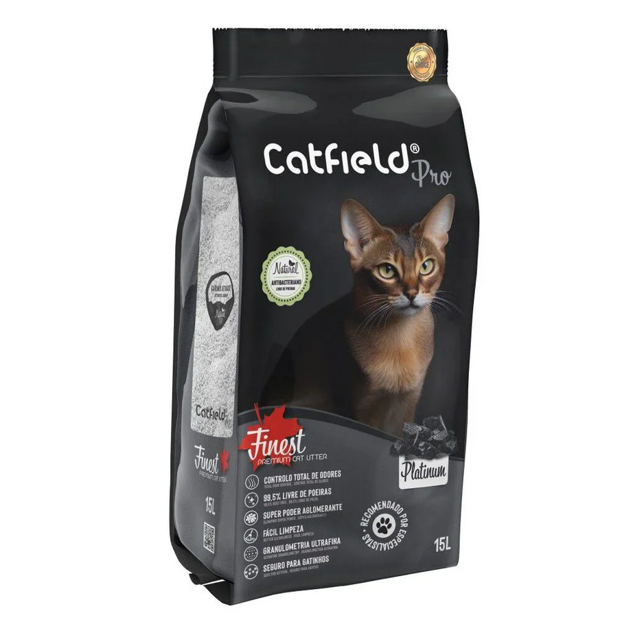 Areia Catfield de Bentonite Cinzenta | Finest Platinum - Pro