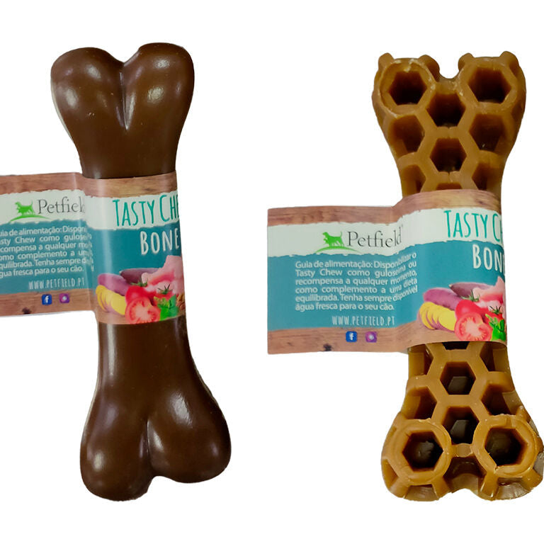 Petfield Tasty Chews Bone - Snacks para masticar e higiene bucal | 54 gramos