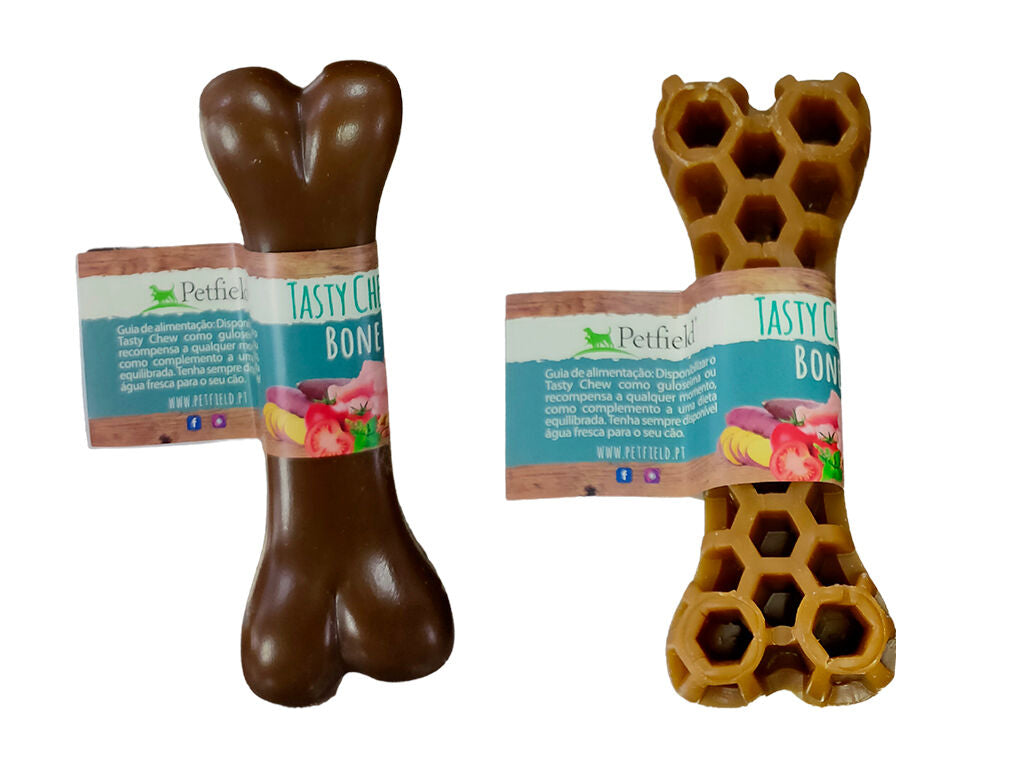Petfield Tasty Chews Bone - Snacks para masticar e higiene bucal | 54 gramos