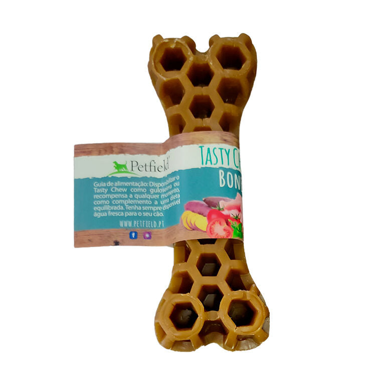 Petfield Tasty Chews Bone - Snacks para masticar e higiene bucal | 54 gramos