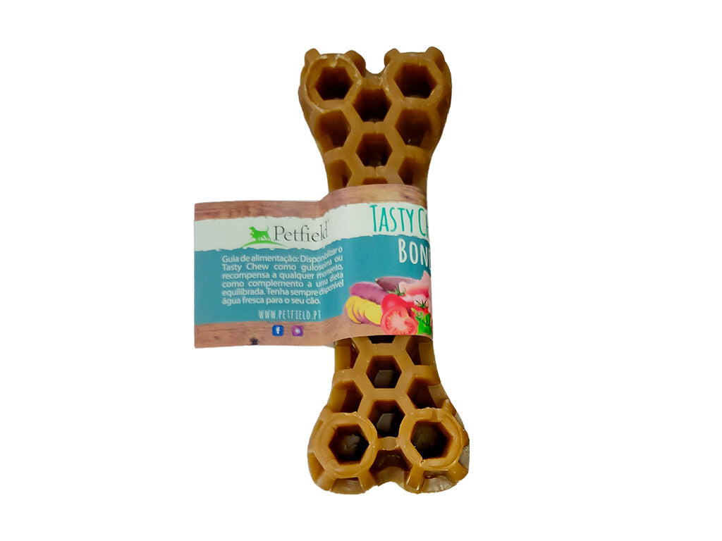 Petfield Tasty Chews Bone - Snacks para masticar e higiene bucal | 54 gramos