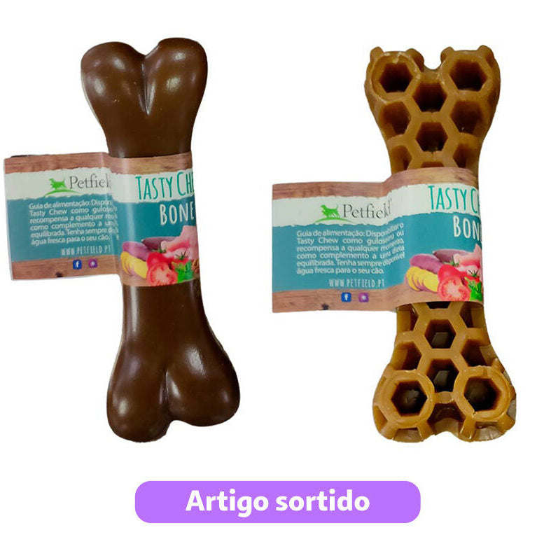 Petfield Tasty Chews Bone - Snacks para masticar e higiene bucal | 54 gramos