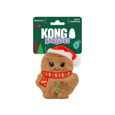 KONG Holidays Snuzzles Santa Gingerbread XS - Brinquedo de Natal para Cão Mini
