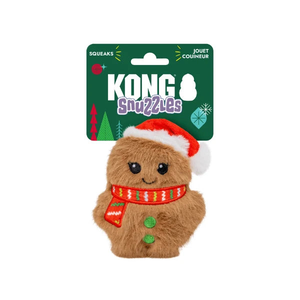 KONG Holidays Snuzzles Santa Gingerbread XS - Brinquedo de Natal para Cão Mini