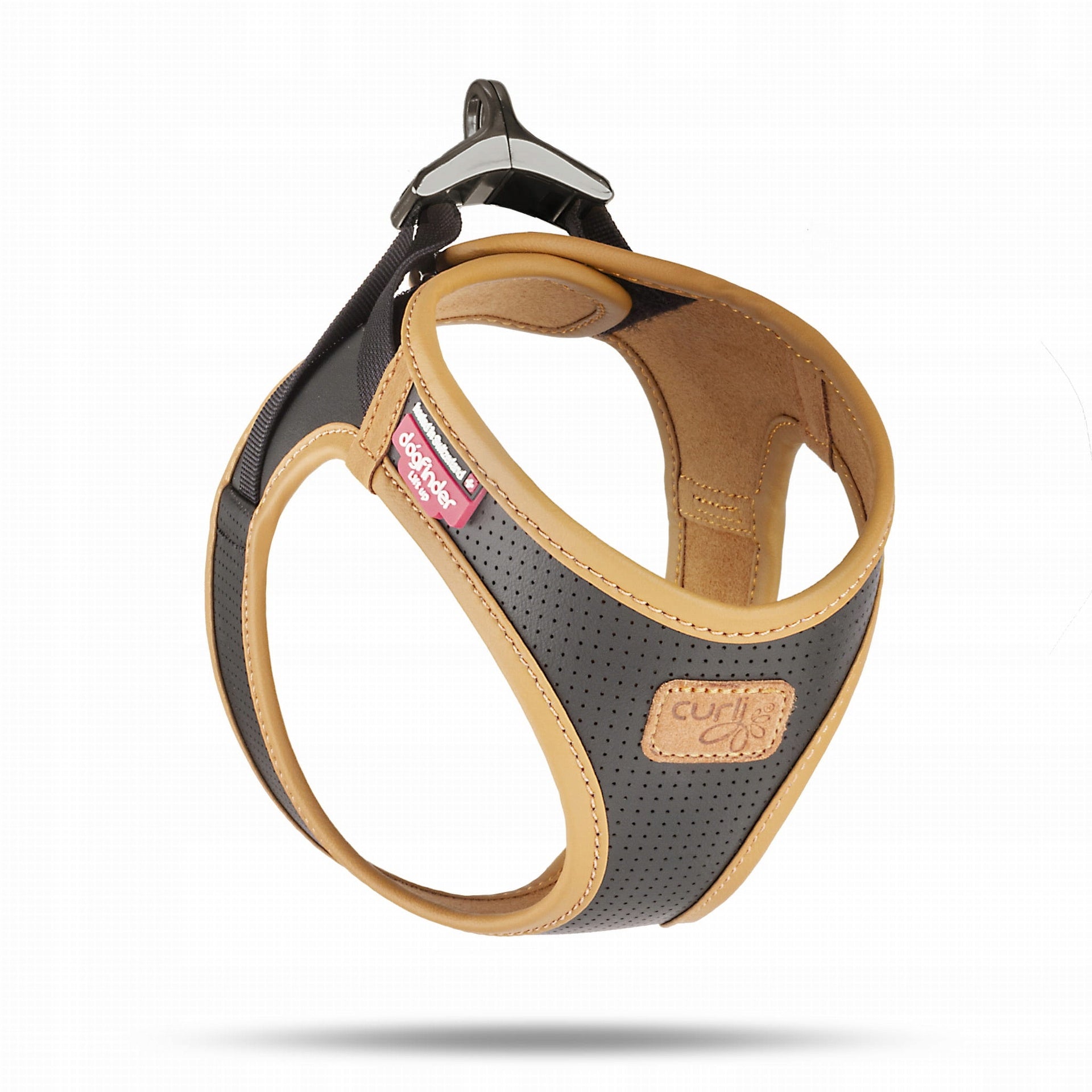 Peitoral  Curli Clasp Apple Leathe para cães