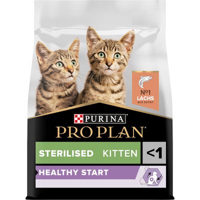 Pro Plan Cat OptiStart Sterilised Kitten Salmon - Ração seca para gatinhos esterilizados - Salmão