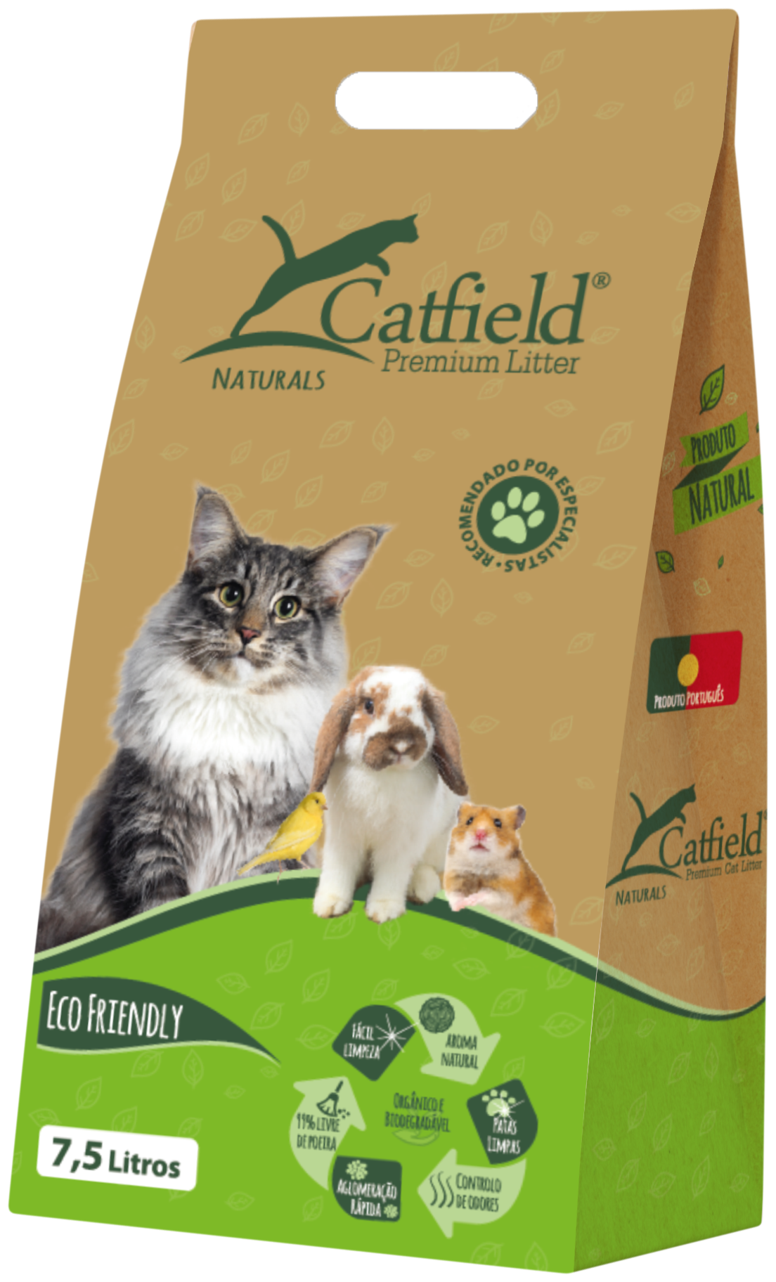 Catfield - Pellets de Madeira para gatos e roedores  7,5 Lt