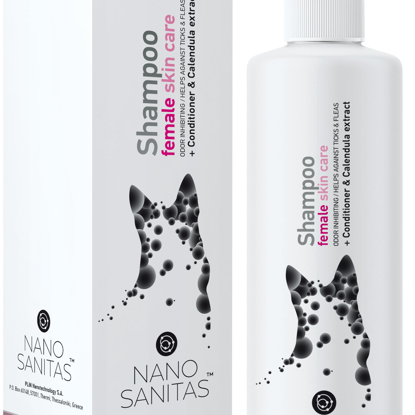 Nano Sanitas Shampoo Skin Care for Short-Haired Females 250 ml