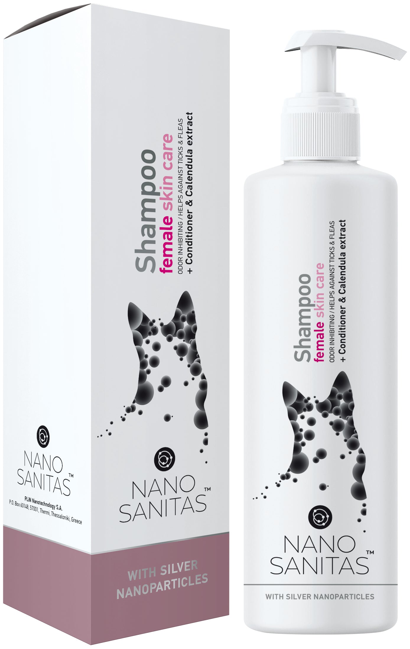 Nano Sanitas Shampoo Skin Care for Short-Haired Females 250 ml