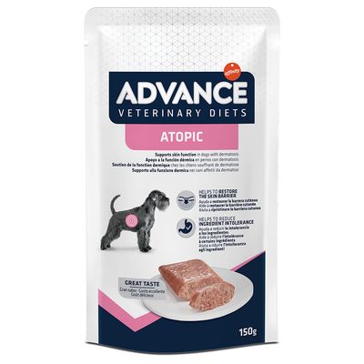 Advance Atopic Veterinary Diets comida húmida para cães | Pack (Saqueta) | 8 x 150 g - DOGGIE STORE