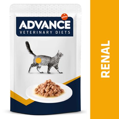 Advance VET Renal - Alimento húmido para gato adulto com insuficiência renal | Pack (Saqueta) | 12 x 85 g - DOGGIE STORE