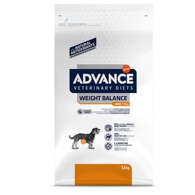 Advance Veterinary Diets Weight Balance Mini para cães | 1,5 kg - DOGGIE STORE