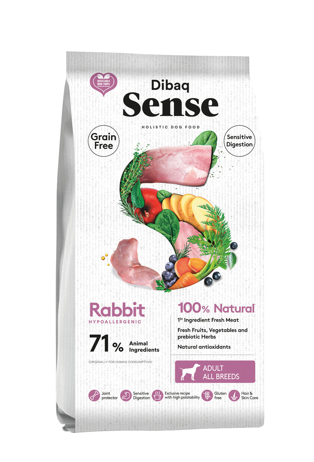 Dibaq Sense Grain Free Coelho - DOGGIE STORE