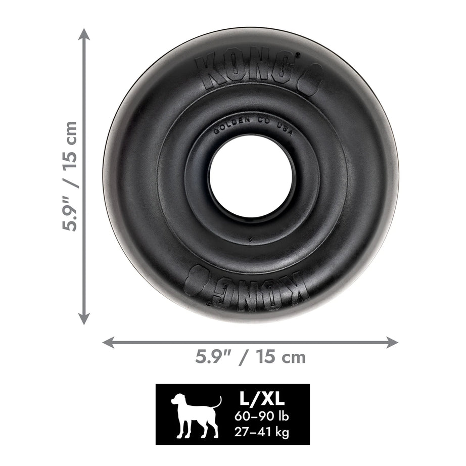 KONG Extreme Donut – Brinquedo de Borracha Natural para Mastigadores Fortes