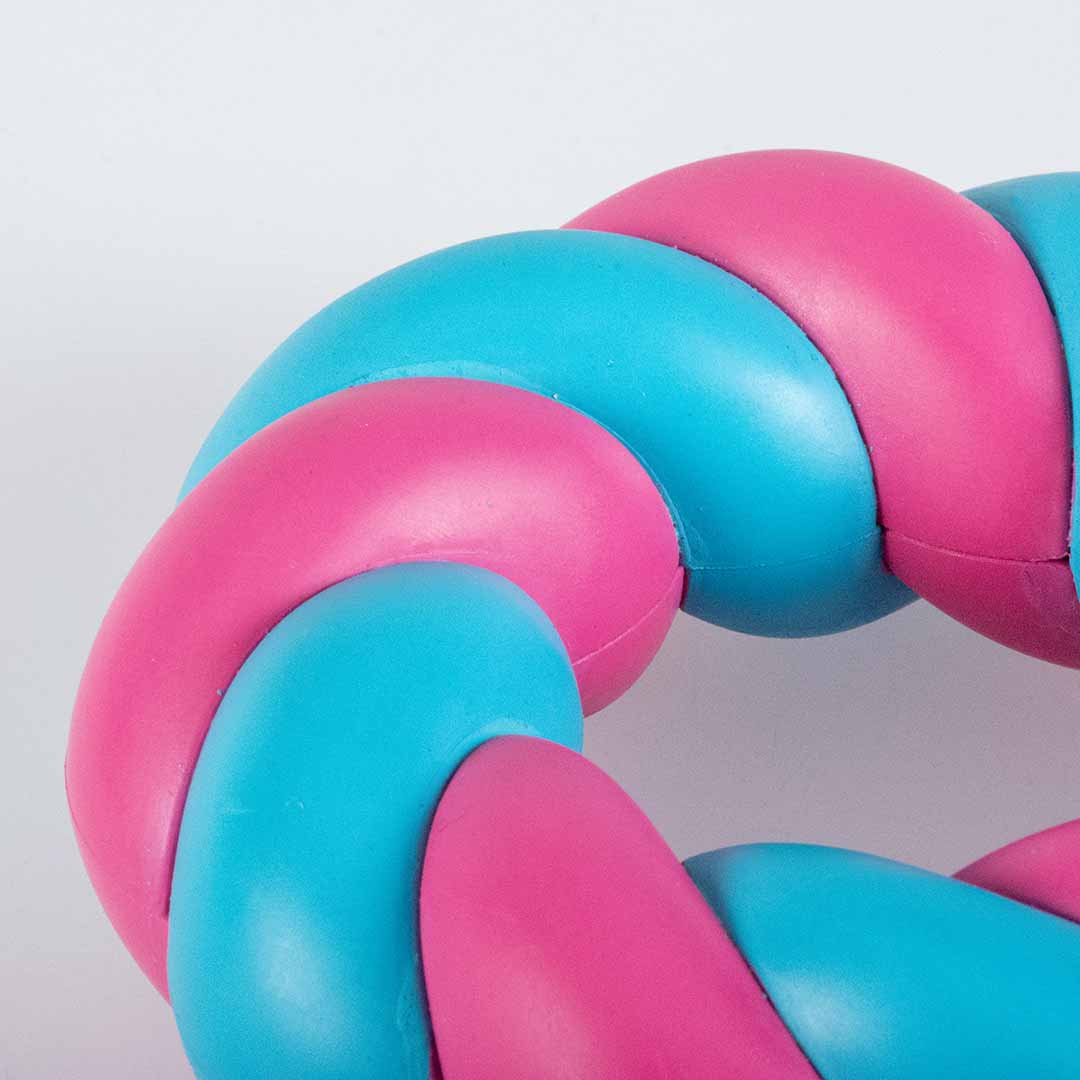 Coockoo MALLOW RING Dog Toy - Blue & Pink