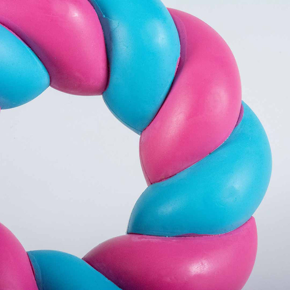 Coockoo MALLOW RING Dog Toy - Blue & Pink