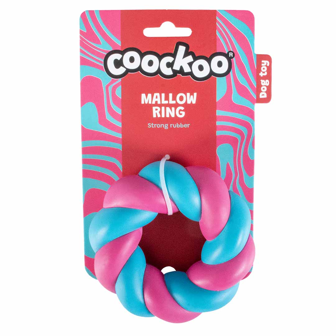 Coockoo MALLOW RING Dog Toy - Blue & Pink