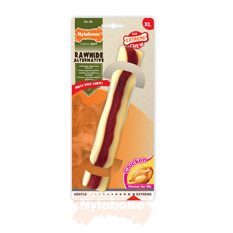 Nylabone Extreme Chew Roll Rawhide Dog Chew | Chicken