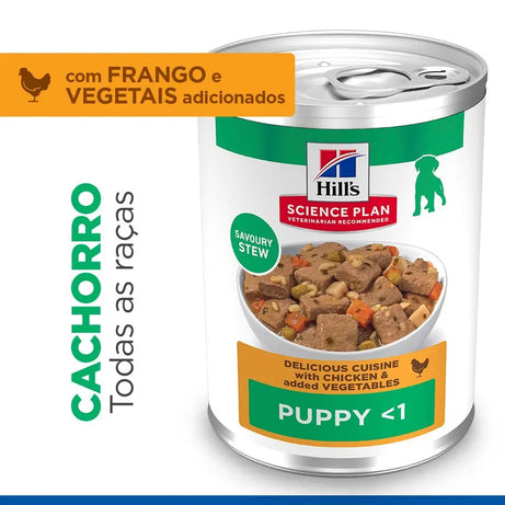 Hill's Science Plan Alimento húmido guisado para cachorro - Frango e legumes