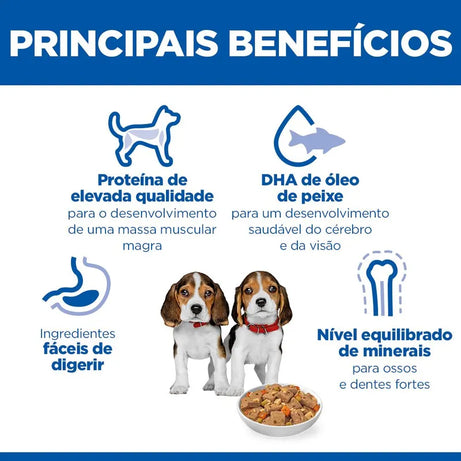 Hill's Science Plan Alimento húmido guisado para cachorro - Frango e legumes