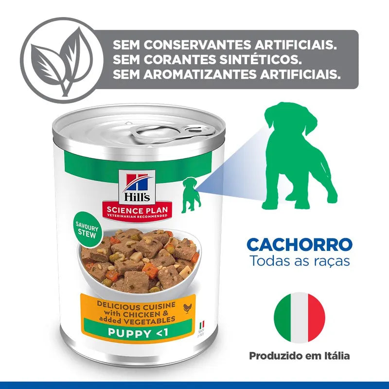 Hill's Science Plan Alimento húmido guisado para cachorro - Frango e legumes