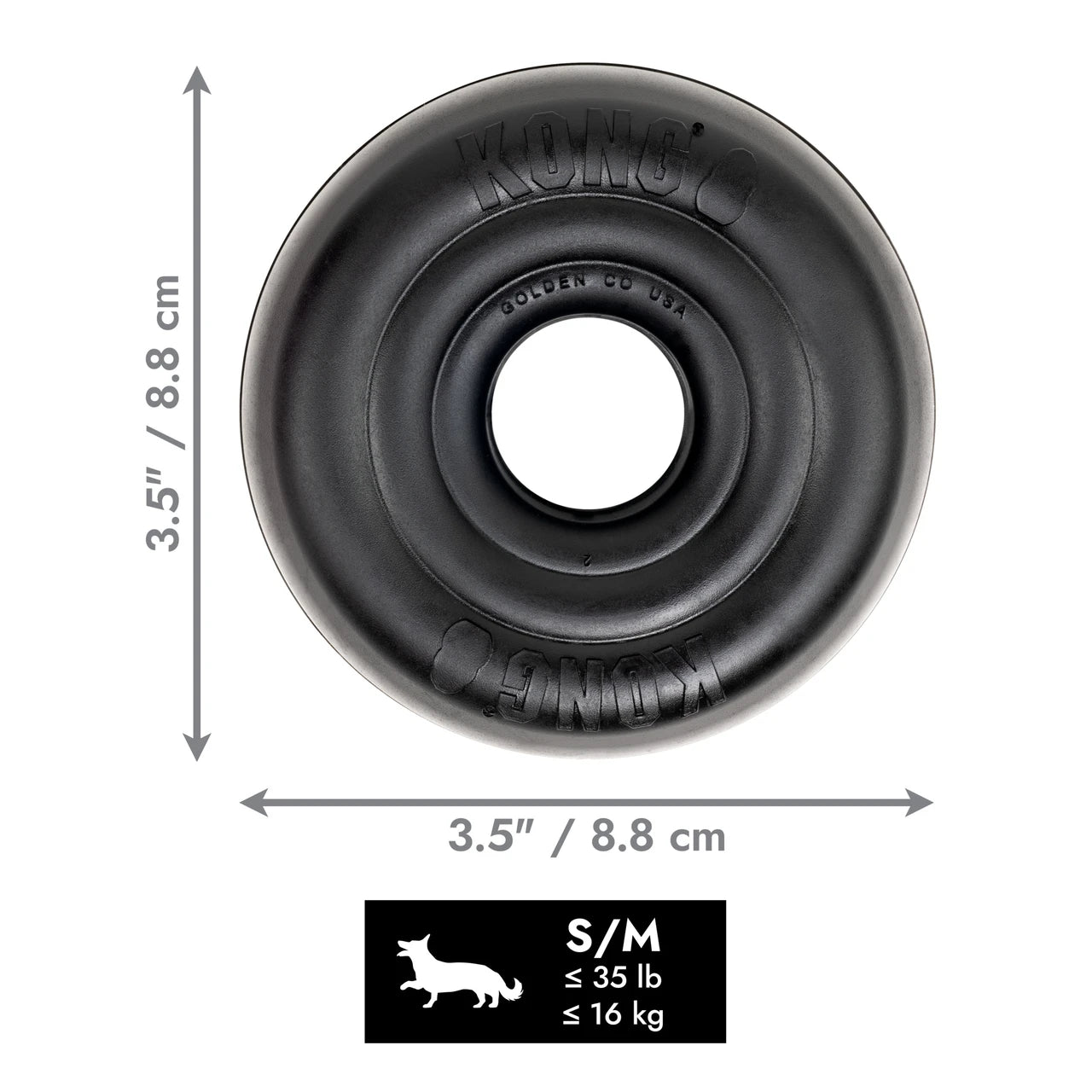 KONG Extreme Donut – Brinquedo de Borracha Natural para Mastigadores Fortes