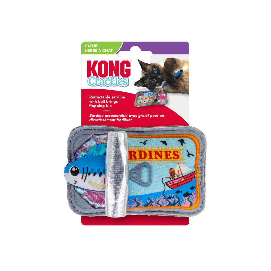 Brinquedo Kong Interativo para Gatos – Sardinha Retrátil com Erva-Gateira