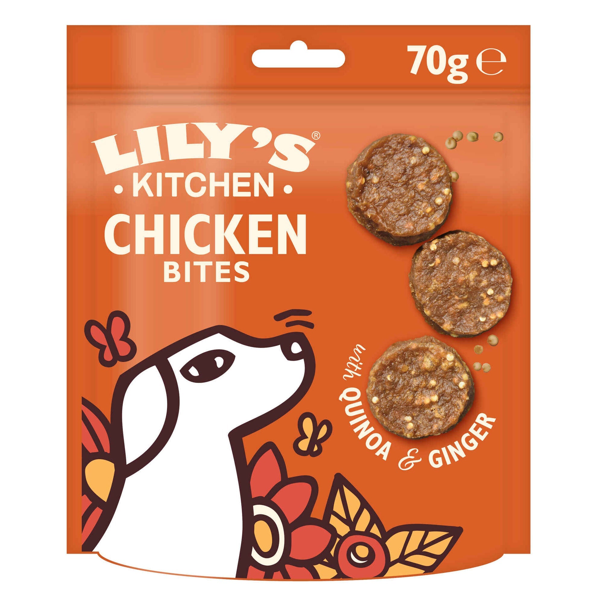 LILY'S KITCHEN® Chicken Bites with Quinoa and Ginger Dog Snack | 70 g