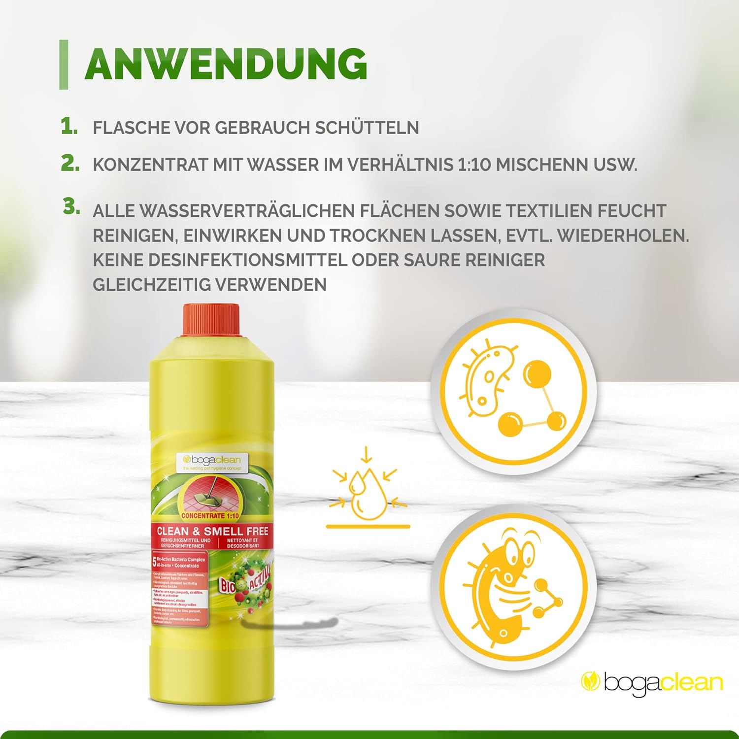bogaclean Clean and Smell Free - Concentrated cleaning agent 1000 ml