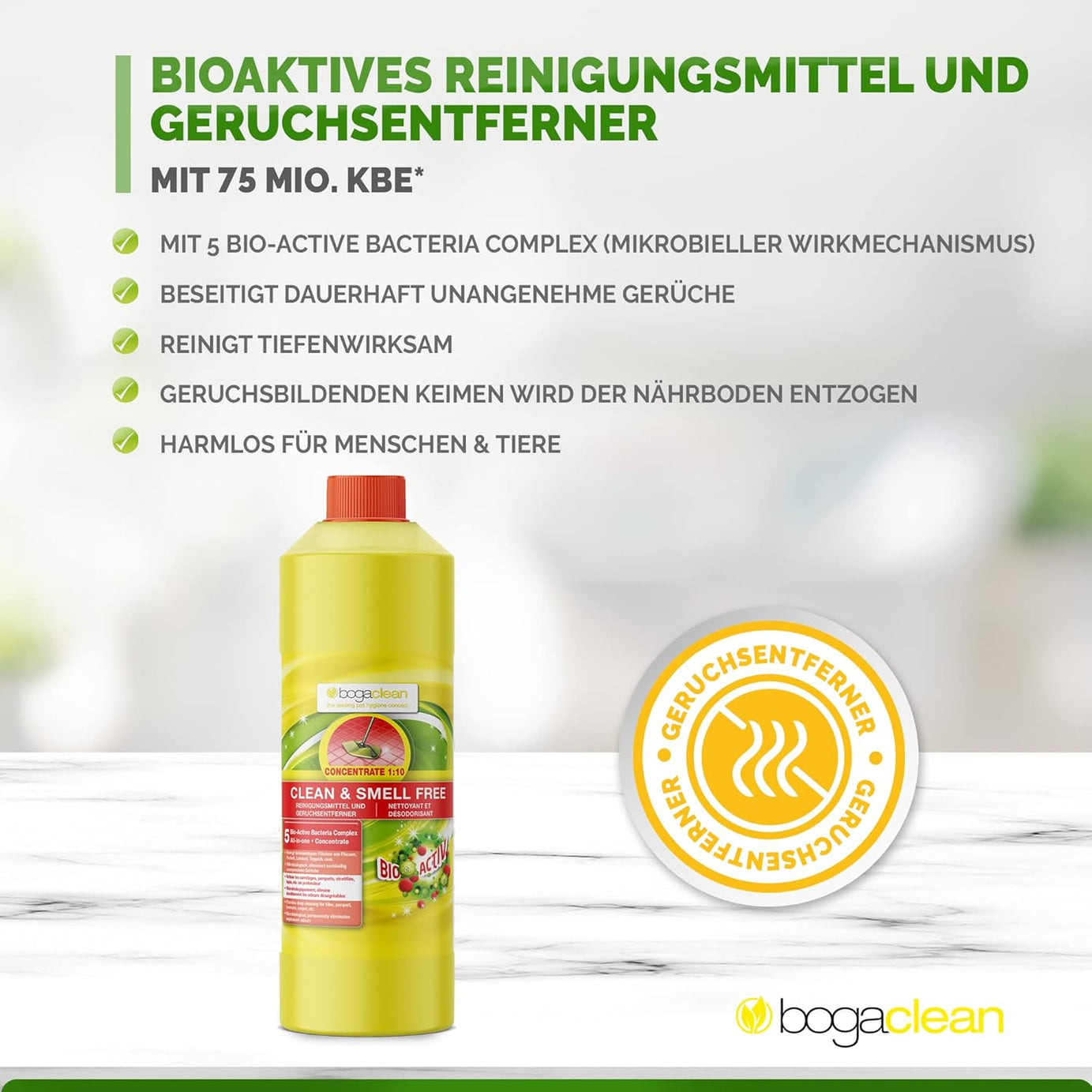 bogaclean Clean and Smell Free - Concentrated cleaning agent 1000 ml