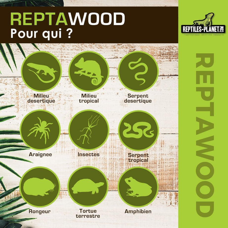 REPTILES PLANET Substrato para terrário Reptawood 18L