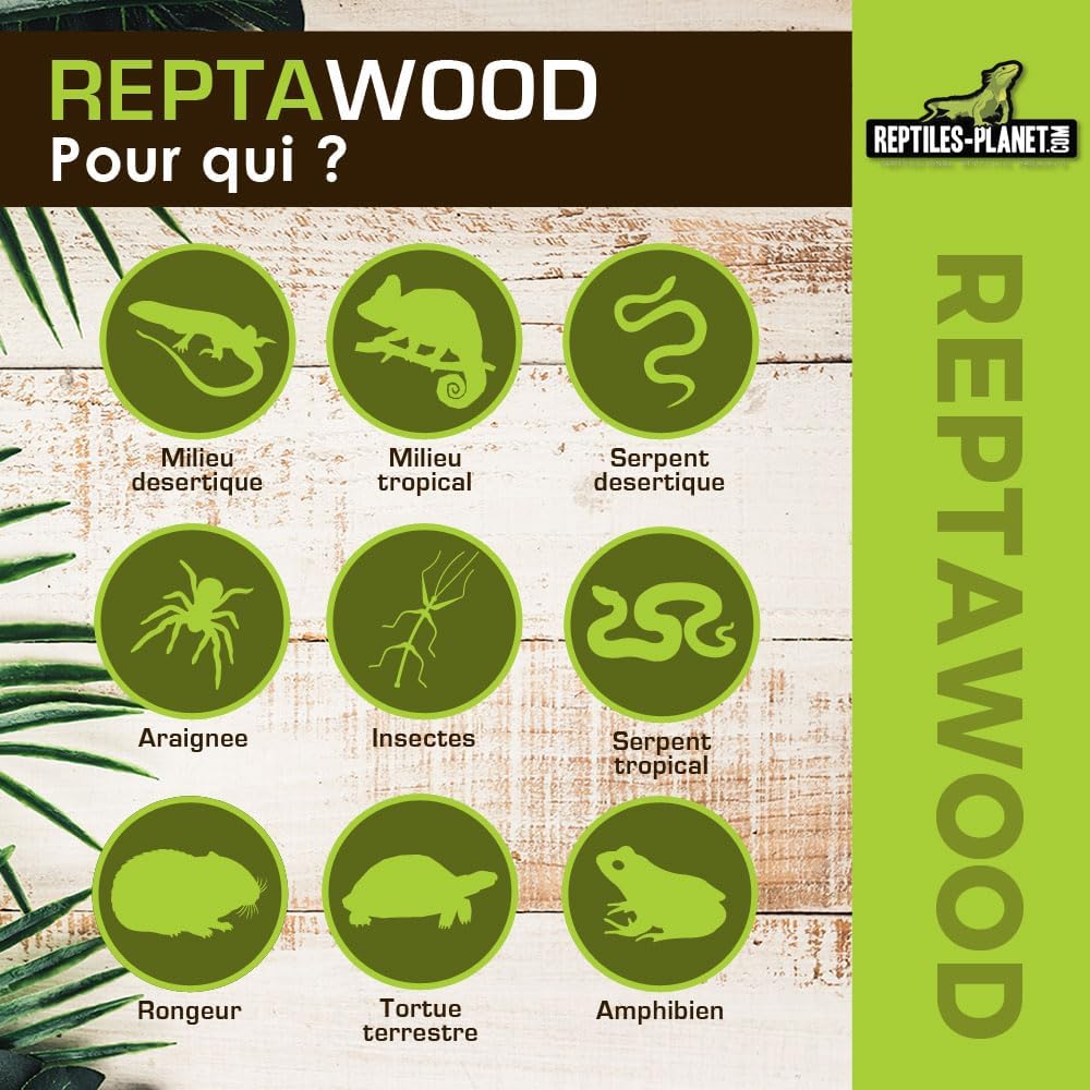 REPTILES PLANET Substrato para terrário Reptawood 18L