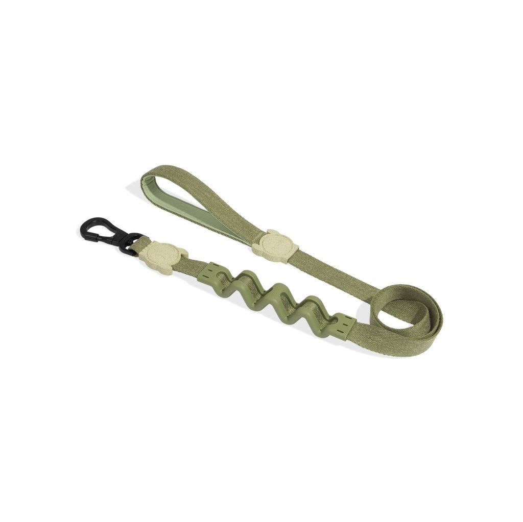 Ruff Leash da Zee.Dog NATURALS - Trela Amortecida 2.0 Moss: S