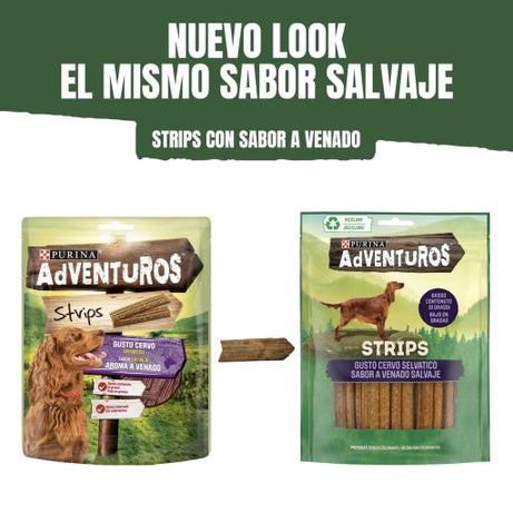 Adventuros Strips Veado Selvagem |  90 g - DOGGIE STORE