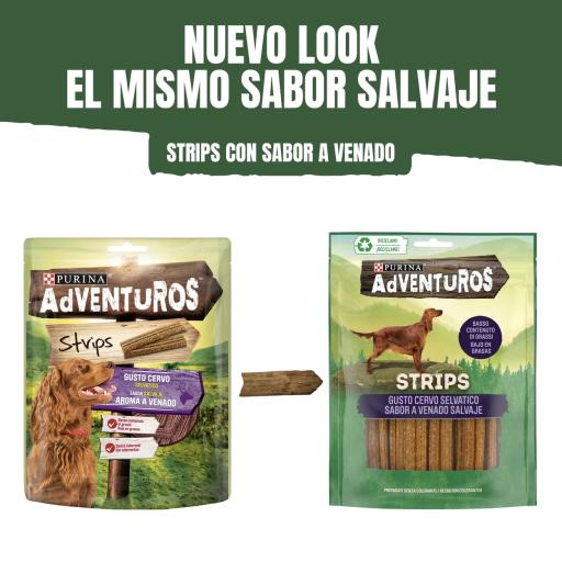 Adventuros Strips Veado Selvagem |  90 g - DOGGIE STORE