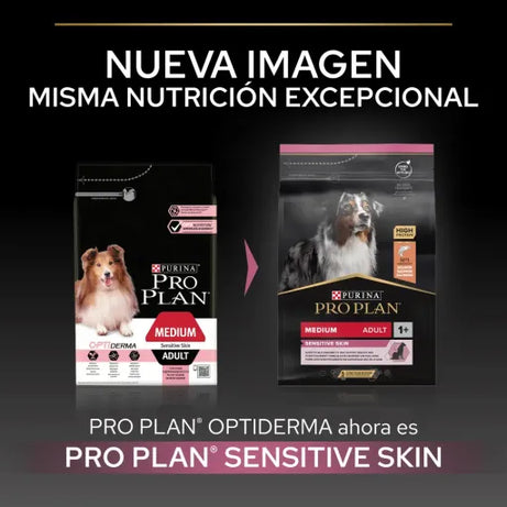 Pro Plan Dog OptiDerma Medium Adult Sensitive Skin Salmon - Ração seca para cão adulto de porte médio com pele sensível - Salmão