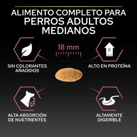 Pro Plan Dog OptiDerma Medium Adult Sensitive Skin Salmon - Ração seca para cão adulto de porte médio com pele sensível - Salmão