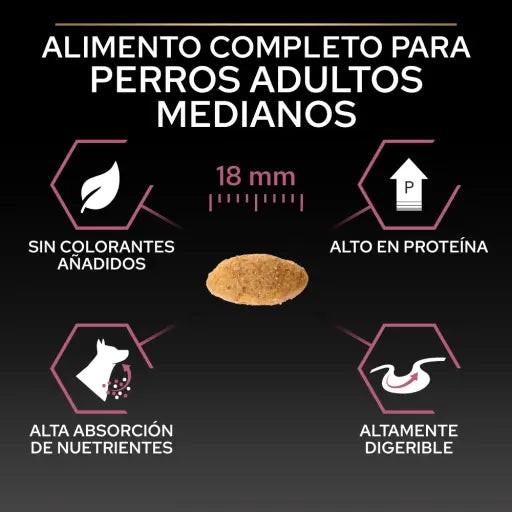 Pro Plan Dog OptiDerma Medium Adult Sensitive Skin Salmon - Ração seca para cão adulto de porte médio com pele sensível - Salmão