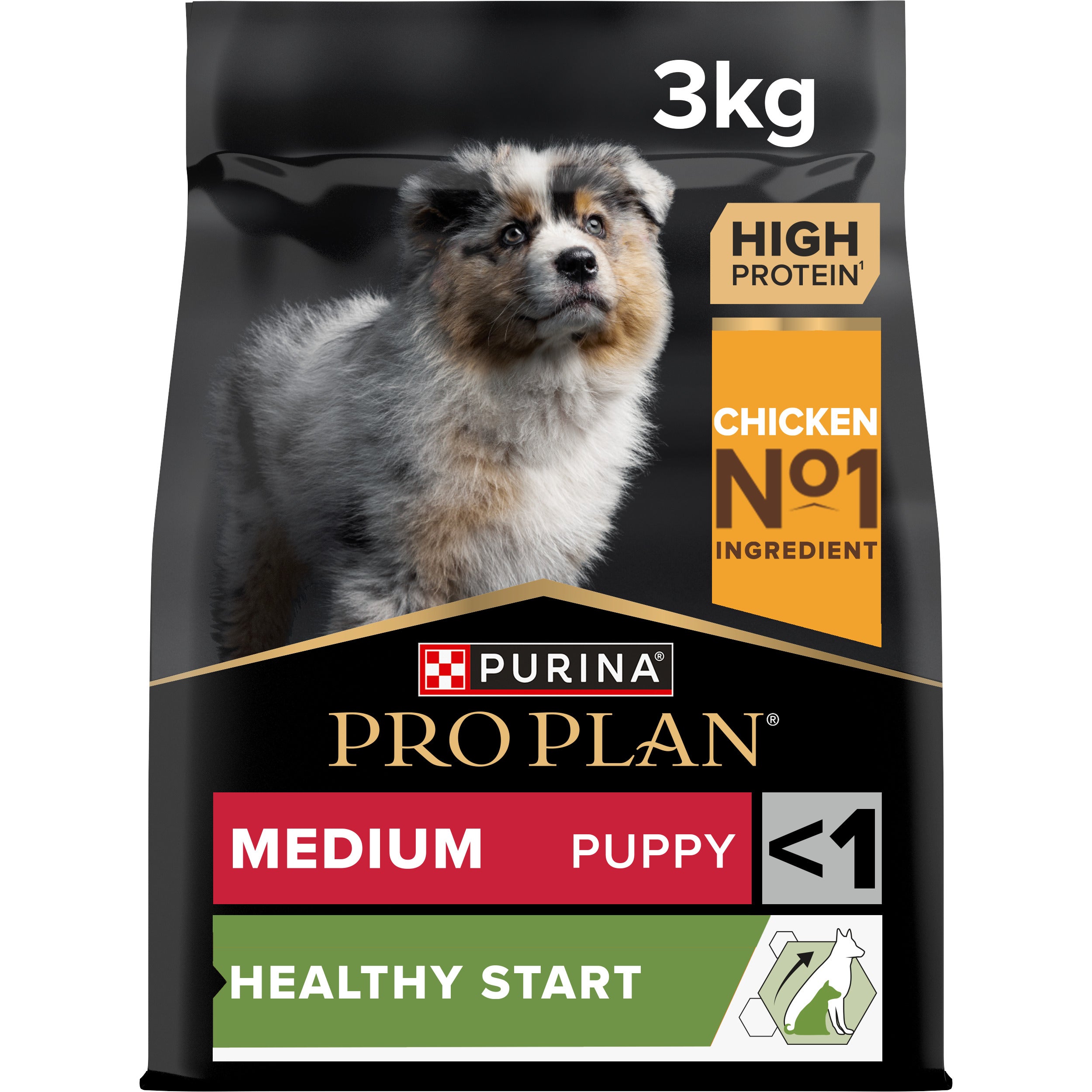 Purina Pro Plan Medium Puppy Healthy Start - Ração seca para cachorro médio rico em Frango