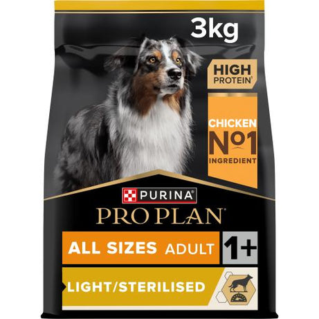 Pro Plan Dog OptiWeight All Size Adult Light / Sterilised Chicken - Ração seca para cães adultos, com excesso de peso ou esterilizados - Frango