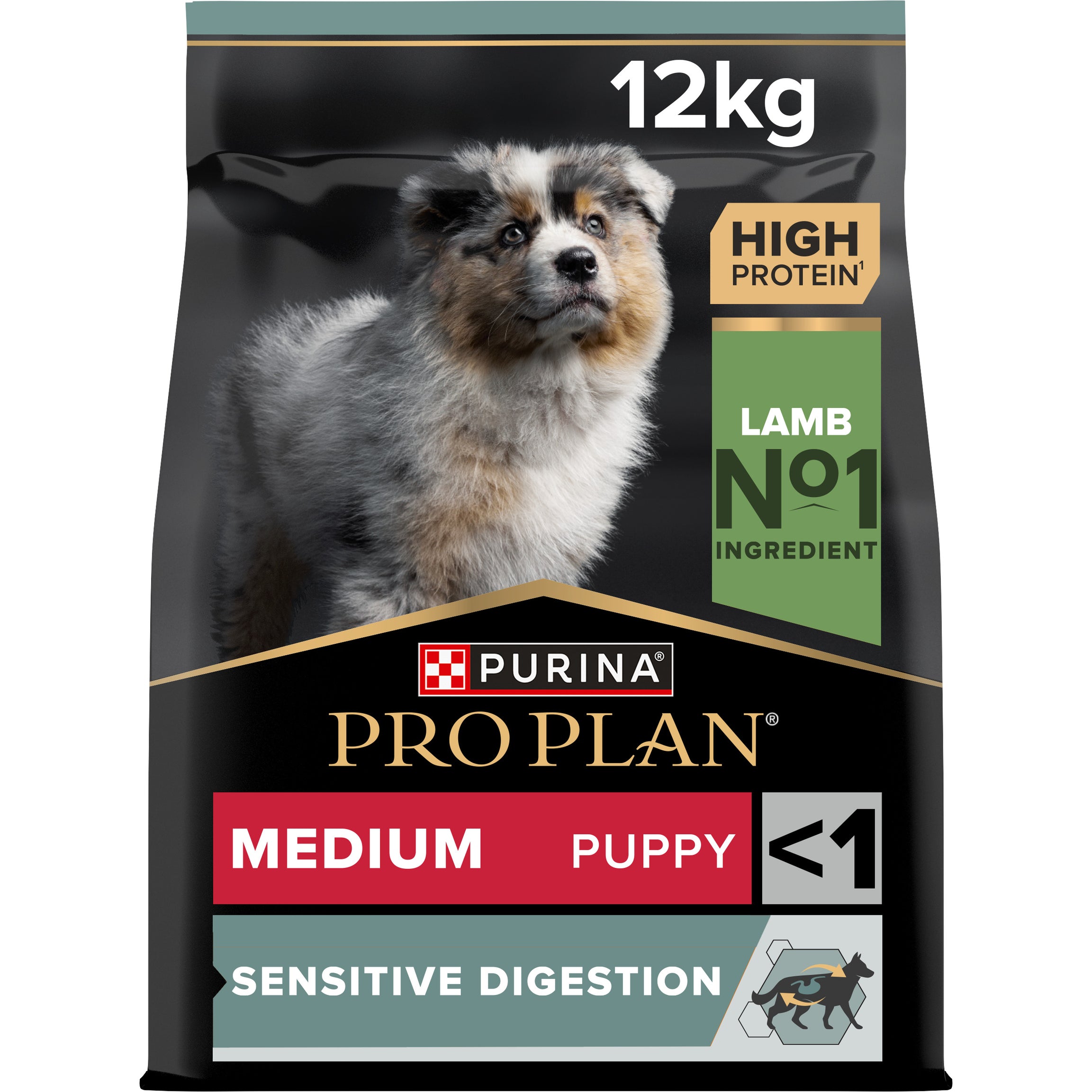 Pro Plan Dog Medium Puppy Sensitive Digestion - Ração seca para cachorro de porte médio com sensibilidade digestiva - Borrego
