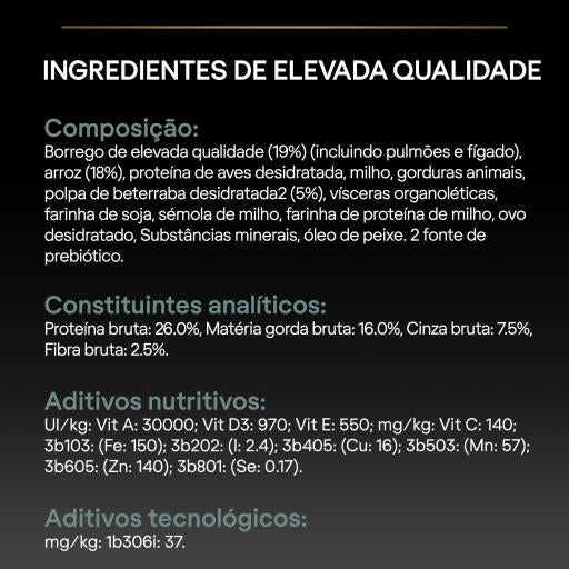 Pro Plan Dog OptiDigest Medium Adult Sensitive Digestion Lamb - Ração seca para cão adulto médio com sensibilidade digestiva - Borrego