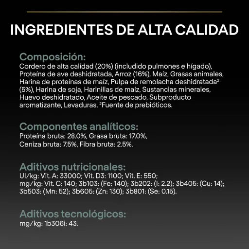 Pro Plan Dog Small & Mini Adult Sensitive Digestion Lamb - Ração seca para cão adulto pequeno e mini com sensibilidade digestiva - Cordeiro