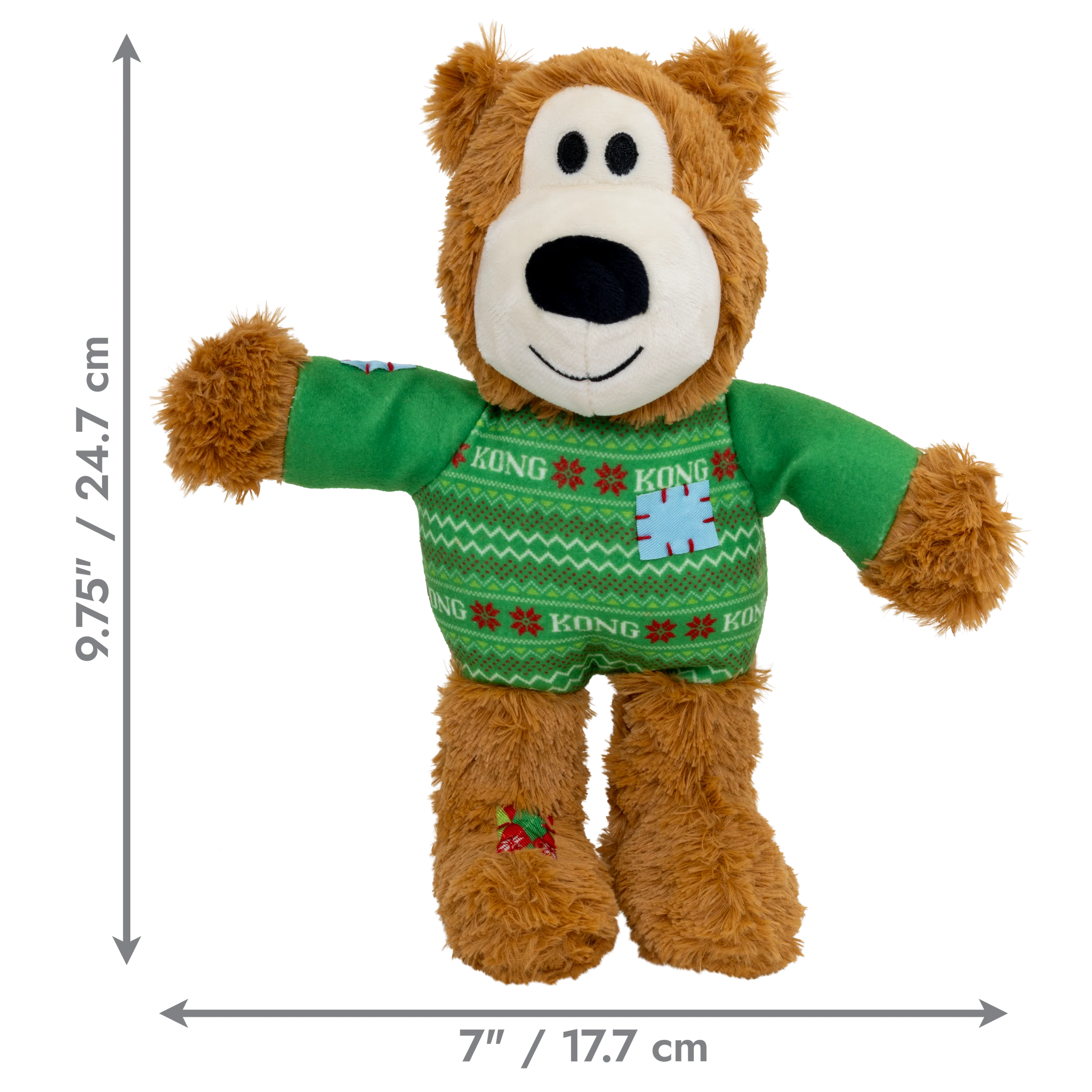 KONG Holiday Wild Knots Sweater Bear  – Brinquedo de Natal para Cão